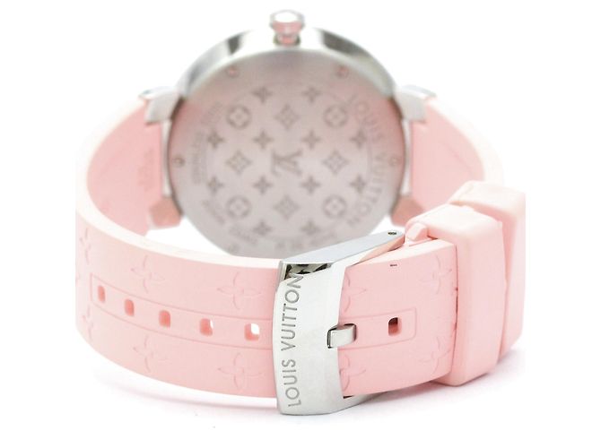 Louis Vuitton Tambour Quartz Stainless Steel and Monogram Rubber 34 - Ansicht 2