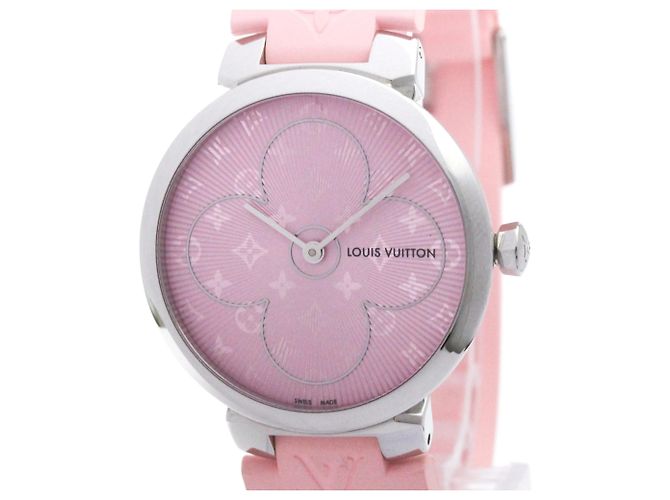 Louis Vuitton Tambour Quartz Stainless Steel and Monogram Rubber 34 - Ansicht 4