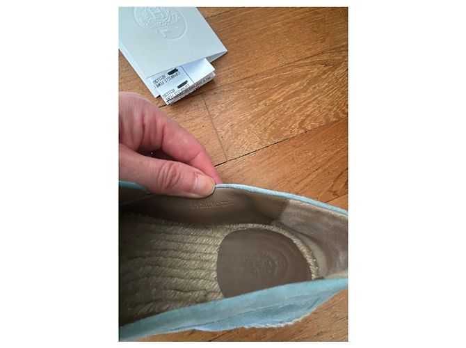 Hermès Espadrillas in camoscio azzurro Blu chiaro - vista 7