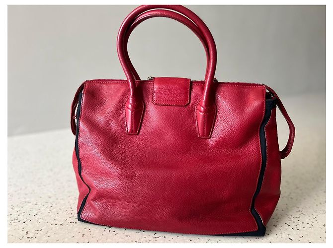 Borsa tote Muse in pelle rossa Yves Saint Laurent Rosso - vista 5