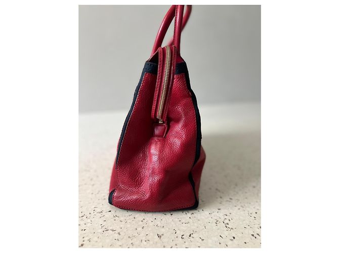 Borsa tote Muse in pelle rossa Yves Saint Laurent Rosso - vista 7
