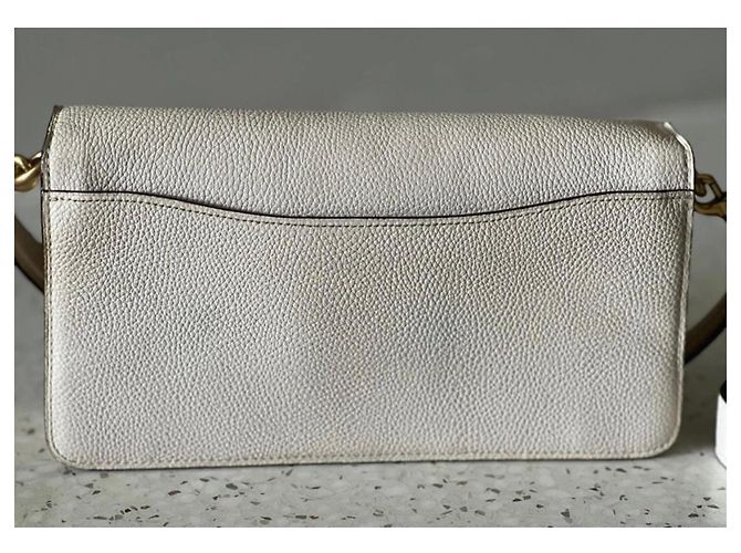 Borsa a tracolla Coach Tabby in pelle martellata bianca Bianco - vista 3