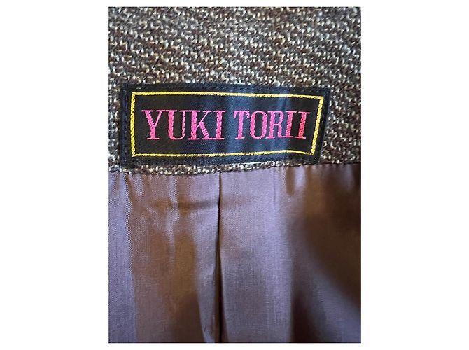 Yuki Torii Chaqueta blazer marrón con flores - vista 3