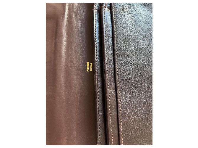 Fendi brown leather agenda - view 2
