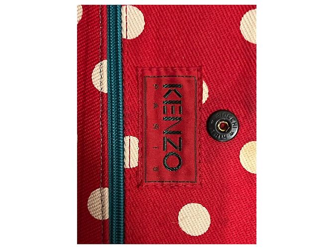 Saco cabas Kenzo com bolinhas vermelhas e brancas Branco Vermelho - vista 4