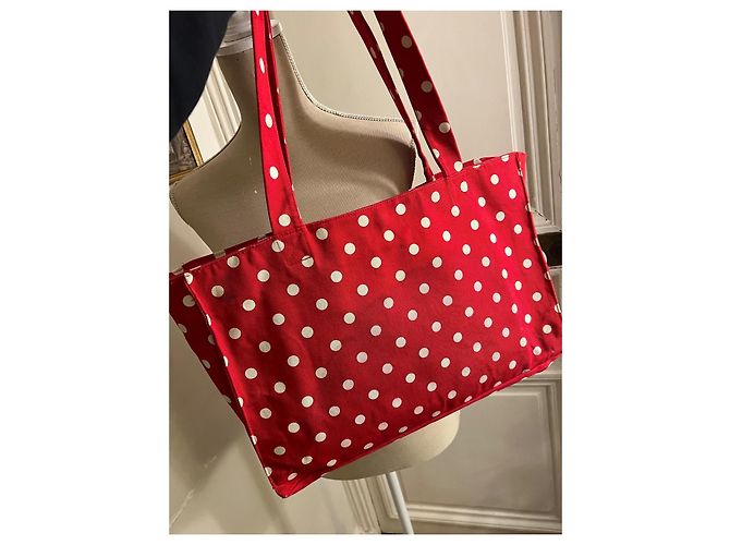 Saco cabas Kenzo com bolinhas vermelhas e brancas Branco Vermelho - vista 7