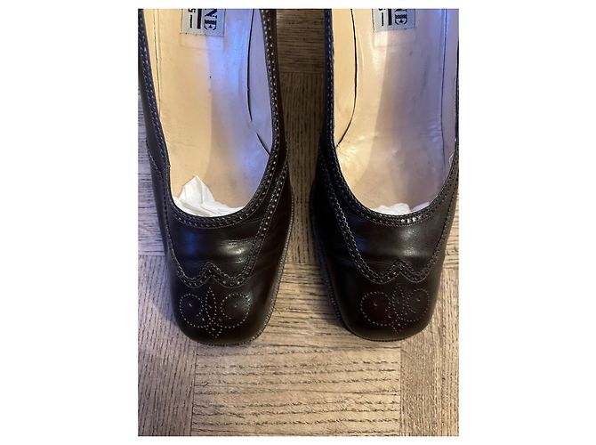 Céline Vintage braune Lederpumps - Ansicht 2