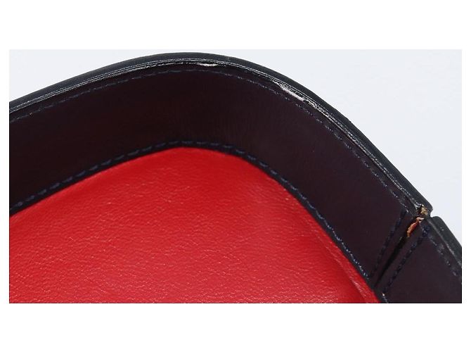 Céline Borsa a mano CELINE in pelle Navy Gold Auth ep16387A D'oro Blu navy - vista 18