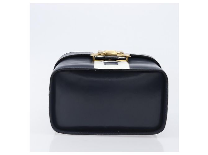 Céline Borsa a mano CELINE in pelle Navy Gold Auth ep16387A D'oro Blu navy - vista 9
