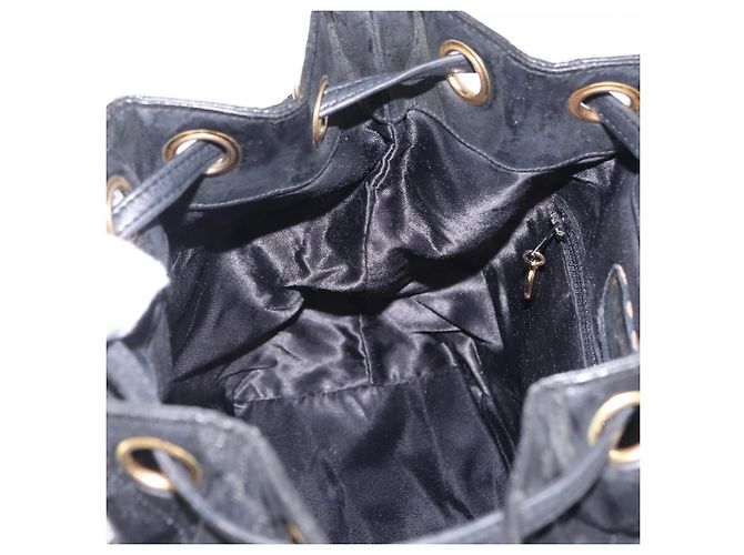 Borsa a tracolla CHANEL Matelasse in pelle verniciata nera e oro CC Auth bs37475 - vista 20