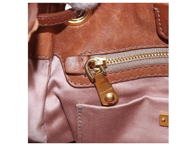 Borsa a tracolla Miu Miu Linen Beige Gold Auth 167687M D'oro - vista 27
