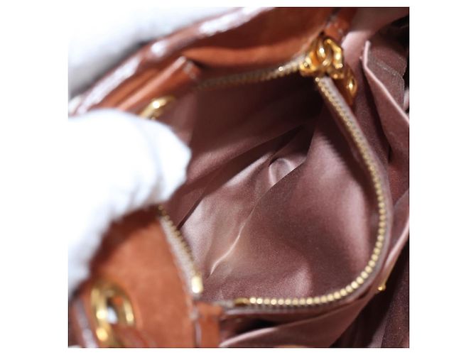 Borsa a tracolla Miu Miu Linen Beige Gold Auth 167687M D'oro - vista 28