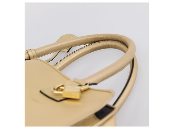 LOEWE Amazona 32 Handtasche Leder Gold Authentisch 207798A Golden - Ansicht 14