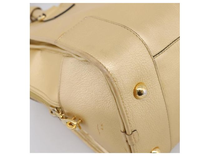 LOEWE Amazona 32 Handtasche Leder Gold Authentisch 207798A Golden - Ansicht 15