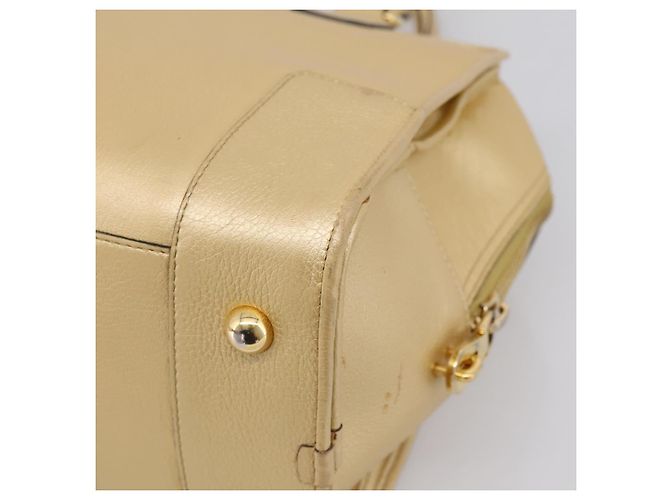 LOEWE Amazona 32 Handtasche Leder Gold Authentisch 207798A Golden - Ansicht 16