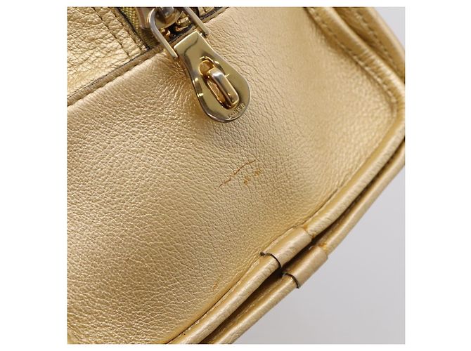 LOEWE Amazona 32 Handtasche Leder Gold Authentisch 207798A Golden - Ansicht 18