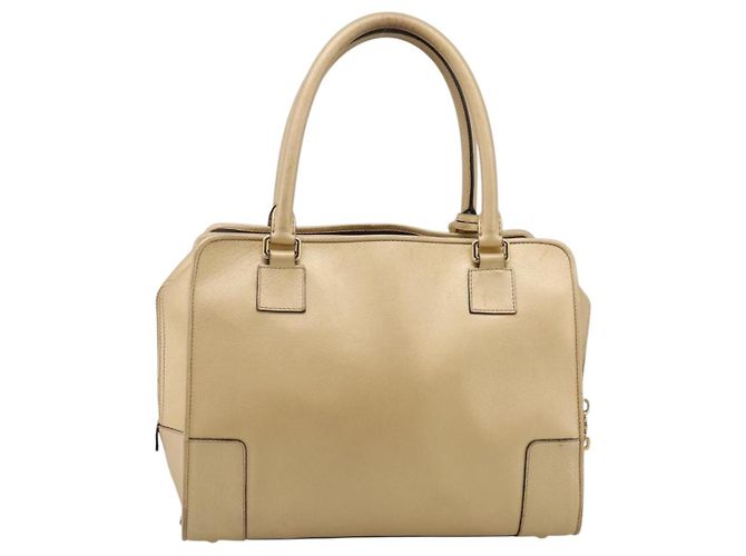 LOEWE Amazona 32 Handtasche Leder Gold Authentisch 207798A Golden - Ansicht 2