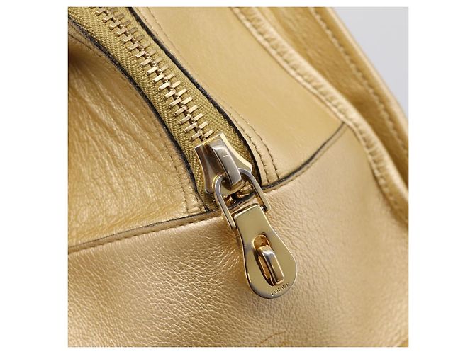 LOEWE Amazona 32 Handtasche Leder Gold Authentisch 207798A Golden - Ansicht 20