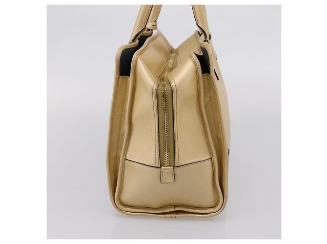 LOEWE Amazona 32 Handtasche Leder Gold Authentisch 207798A Golden - Ansicht 4