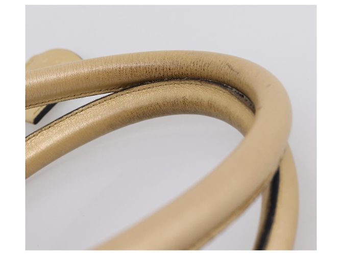 LOEWE Amazona 32 Handtasche Leder Gold Authentisch 207798A Golden - Ansicht 8