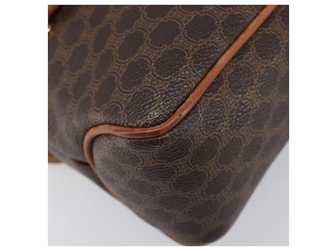 Céline Borsa a tracolla CELINE Macadam PVC Brown Gold Tone Auth mr3108A Marrone - vista 13