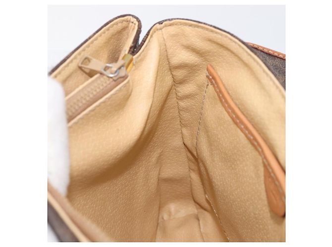 Céline Borsa a tracolla CELINE Macadam PVC Brown Gold Tone Auth mr3108A Marrone - vista 21