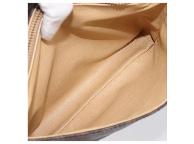 Céline Borsa a tracolla CELINE Macadam PVC Brown Gold Tone Auth mr3108A Marrone - vista 25