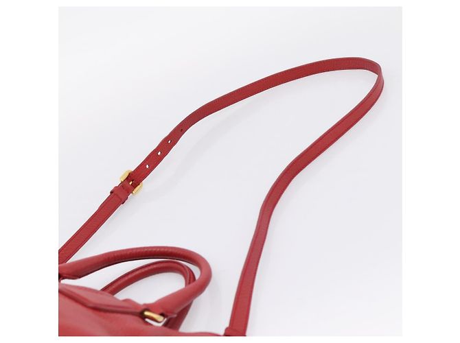 Borsa a mano PRADA in pelle 2way Rossa Oro Auth 209282A Rosso D'oro - vista 10