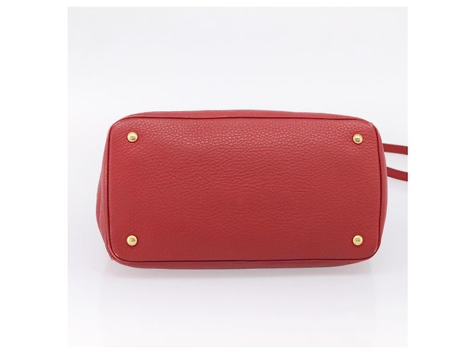 Borsa a mano PRADA in pelle 2way Rossa Oro Auth 209282A Rosso D'oro - vista 11