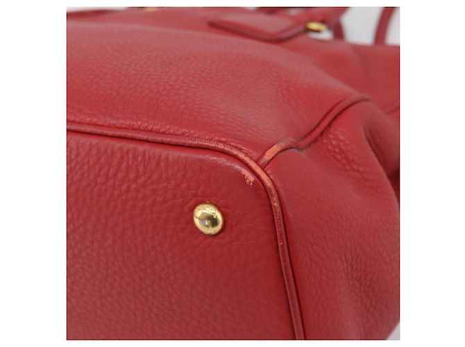 Borsa a mano PRADA in pelle 2way Rossa Oro Auth 209282A Rosso D'oro - vista 12