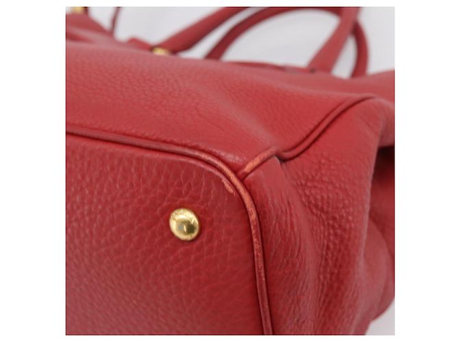 Borsa a mano PRADA in pelle 2way Rossa Oro Auth 209282A Rosso D'oro - vista 14