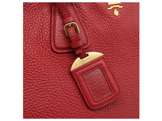 Borsa a mano PRADA in pelle 2way Rossa Oro Auth 209282A Rosso D'oro - vista 16