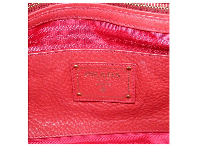 Borsa a mano PRADA in pelle 2way Rossa Oro Auth 209282A Rosso D'oro - vista 18