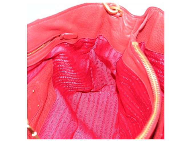 Borsa a mano PRADA in pelle 2way Rossa Oro Auth 209282A Rosso D'oro - vista 20
