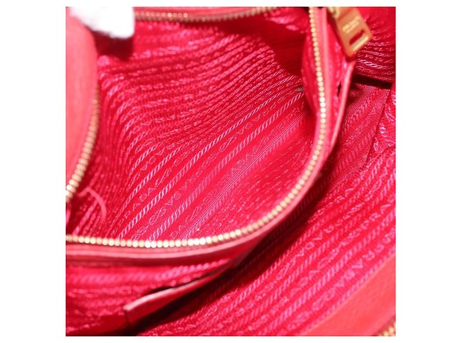 Borsa a mano PRADA in pelle 2way Rossa Oro Auth 209282A Rosso D'oro - vista 23