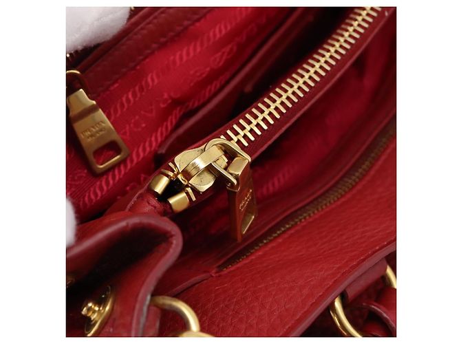 Borsa a mano PRADA in pelle 2way Rossa Oro Auth 209282A Rosso D'oro - vista 25