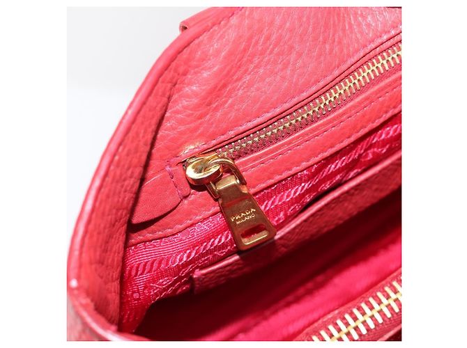 Borsa a mano PRADA in pelle 2way Rossa Oro Auth 209282A Rosso D'oro - vista 28