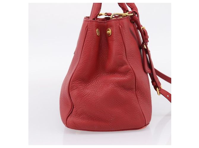 Borsa a mano PRADA in pelle 2way Rossa Oro Auth 209282A Rosso D'oro - vista 4