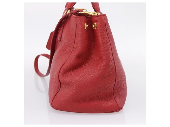 Borsa a mano PRADA in pelle 2way Rossa Oro Auth 209282A Rosso D'oro - vista 5