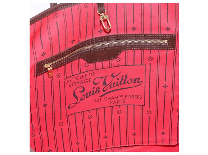 Borsa Tote LOUIS VUITTON Damier Ebene Neverfull GM N51106 LV Auth BA15955V - vista 21