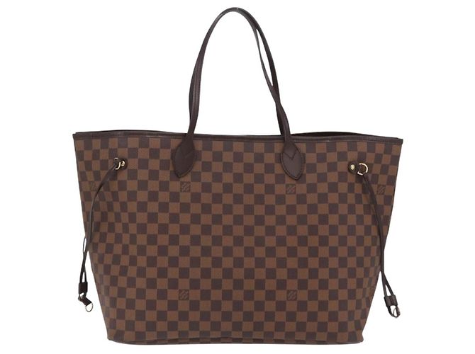Borsa Tote LOUIS VUITTON Damier Ebene Neverfull GM N51106 LV Auth BA15955V - vista 3
