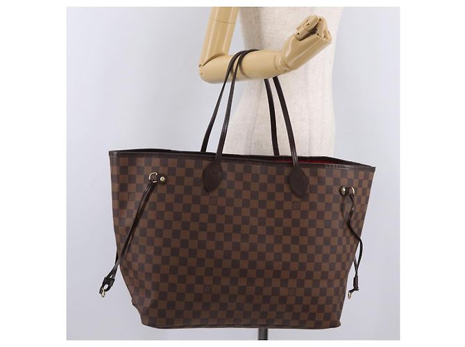 Borsa Tote LOUIS VUITTON Damier Ebene Neverfull GM N51106 LV Auth BA15955V - vista 30