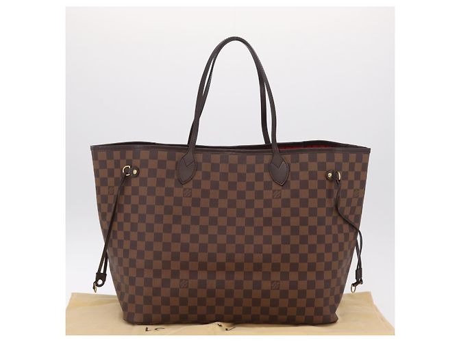 Borsa Tote LOUIS VUITTON Damier Ebene Neverfull GM N51106 LV Auth BA15955V - vista 31
