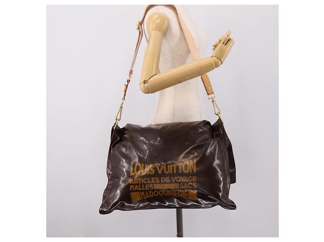 Borsa a tracolla LOUIS VUITTON Raindrop Bethus Vernice Marrone LV Auth mr2916A - vista 23
