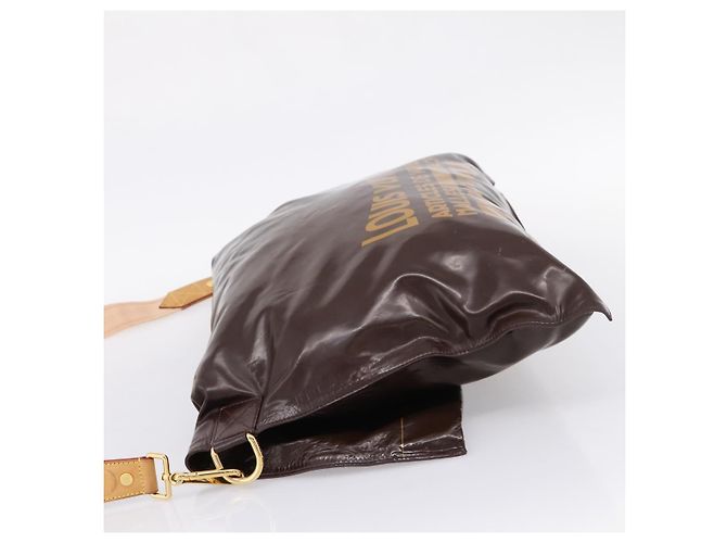 Borsa a tracolla LOUIS VUITTON Raindrop Bethus Vernice Marrone LV Auth mr2916A - vista 4