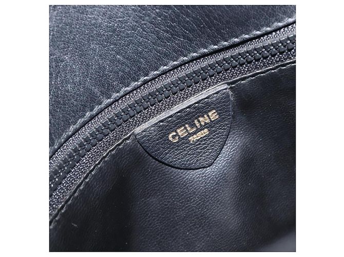 Céline Borsa a tracolla CELINE Macadam Pelle Nero Tono Oro Auth 207920A - vista 17