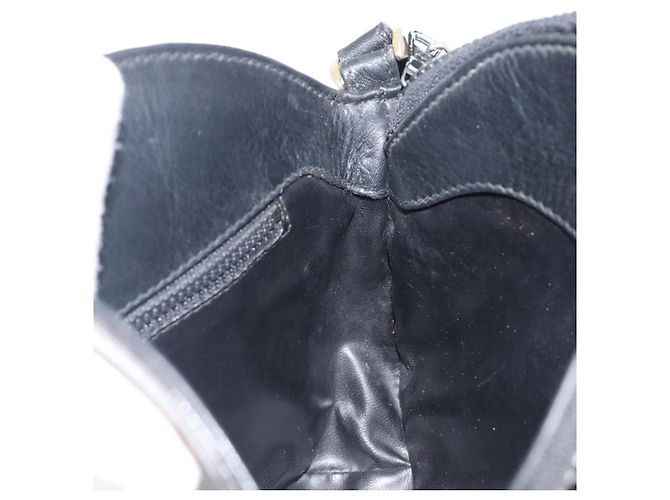 Céline Borsa a tracolla CELINE Macadam Pelle Nero Tono Oro Auth 207920A - vista 19