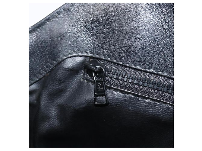 Céline Borsa a tracolla CELINE Macadam Pelle Nero Tono Oro Auth 207920A - vista 21