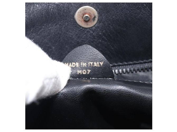 Céline Borsa a tracolla CELINE Macadam Pelle Nero Tono Oro Auth 207920A - vista 26