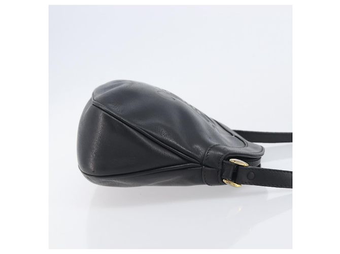 Céline Borsa a tracolla CELINE Macadam Pelle Nero Tono Oro Auth 207920A - vista 4